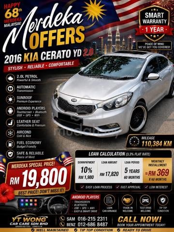 2016 Kia CERATO 2.0 YD (A) - 1