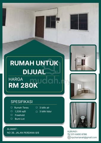 Rumah untuk dijual| NO 36. JALAN PERDANA 8/6 1