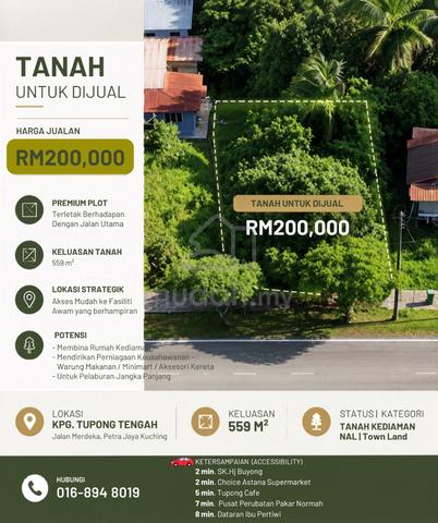 TANAH UNTUK DIJUAL Di KAMPUNG TUPONG TENGAH 1