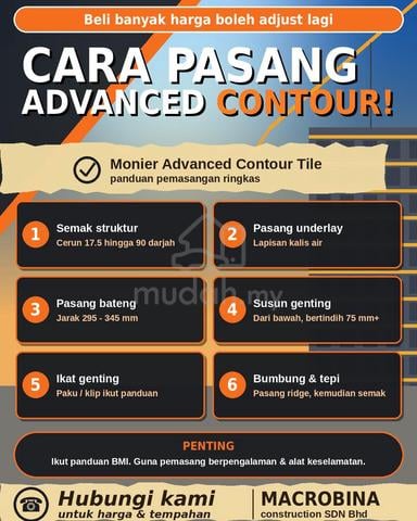 genting monier contour untuk dijual semabok duyong - photo 4 of 5