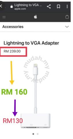 Apple Lightning to VGA Adapter - Accessories for Phones & Gadgets for sale  in Jawi, Penang