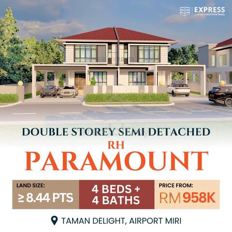Brand New Double Storey Houses at Taman Delight, Miri Airport 1
