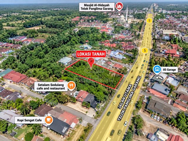 TANAH TEPI JALAN UTAMA🔥Telok Panglima Garang berhampiran Masjid 1