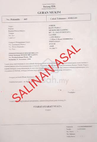 Hartanah Berhadapan UTHM & KKTM Parit Raja Batu Pahat 1