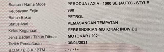 Perodua AXIA 1.0 STYLE SE (A) Ori Condition - 3