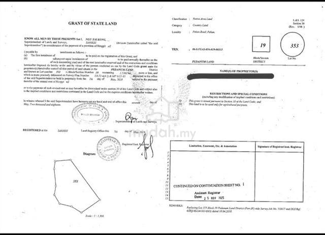 Pedanum Land District, Pakan Land For Sell 1