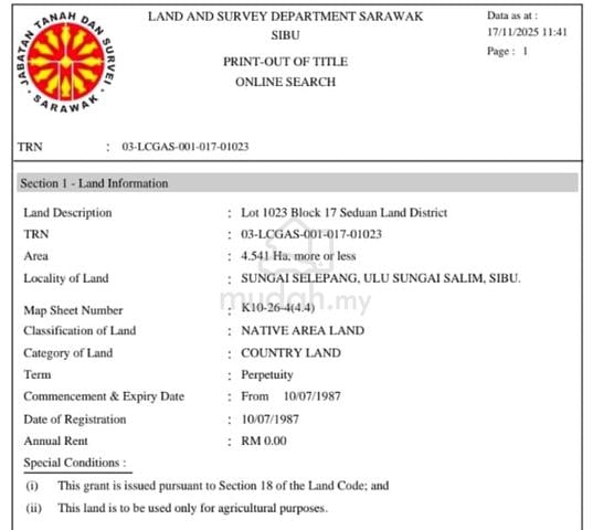 Sibu Land (Native) 1