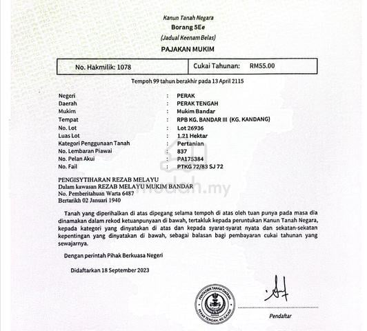 Tanah Kelapa Sawit 1