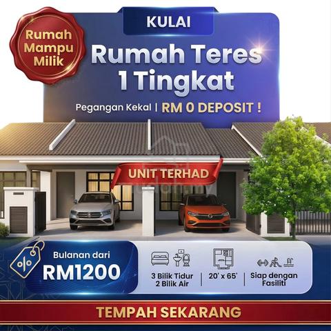 New Single Storey Teres House In Kulai With Cash Back Up To RM17,000 1