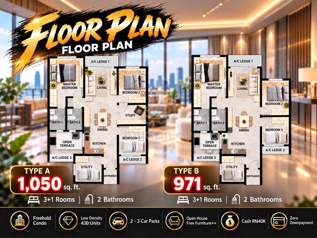 Alamanda Puchong | Nearby Bukit Jalil |Fully Furnished | Freehold Title| 2 Carparks 1
