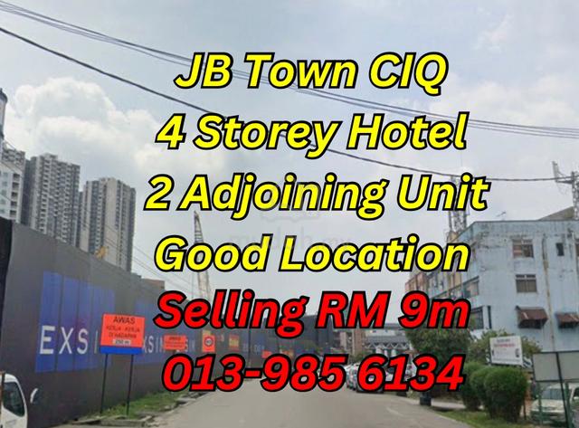 JB Town CIQ Good Location 2 Adjoining 4 Storey Hotel For Sale 1