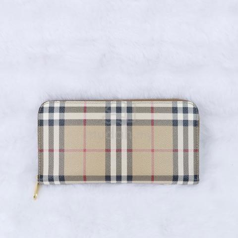 Authentic Burberry Nova Checkered Long Wallet - Bags & Wallets for