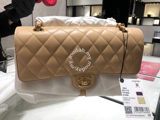 Chanel Classic Flap Medium Beige Clair Caviar Shoulder Bag  THE PURSE  AFFAIR
