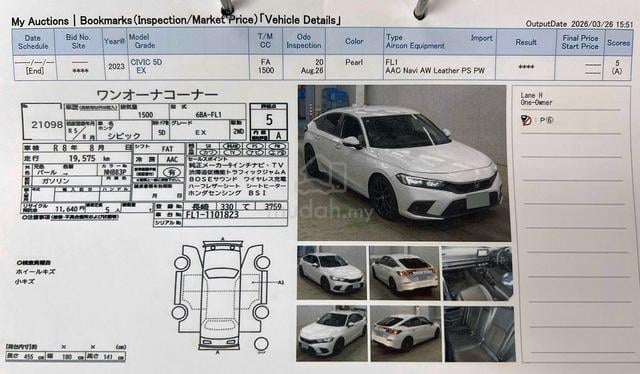 2023 Honda CIVIC 1.5 EX FL1 (M) GRADE 5A 20K KM - 3