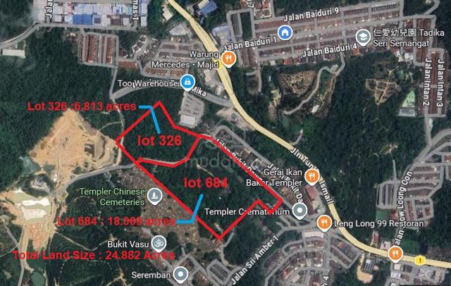 25 Acres Agricultural land @ Jalan Templer , 70200, Seremban 1