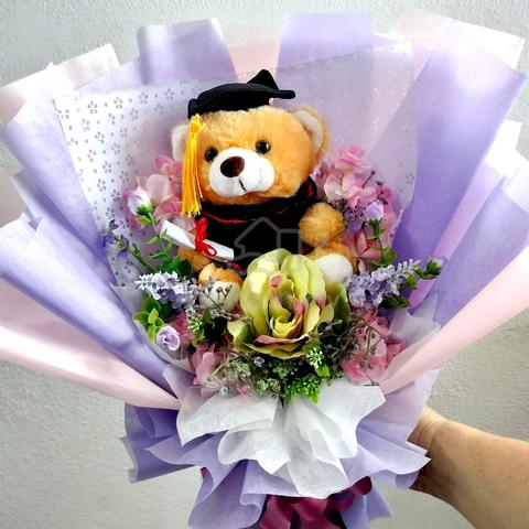 Artificial Flower & Convo Bear Hand Bouquet  - photo 4 of 5