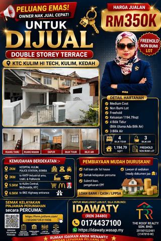 Rumah teres 2 Tingkat KTC Kulim Hi Tech 1