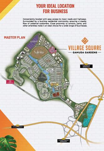 New 2 storey shop for rent village square gamuda garden 1