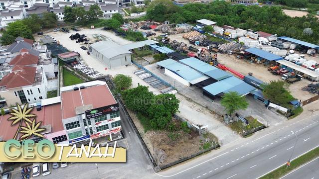 Facing Bukit Tambun busy main road commercial flat land for Sale 1