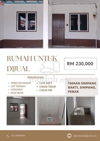 Rumah Cantik, Harga Berbaloi! ❤️ - Taman Simpang Bakti, Perak 1