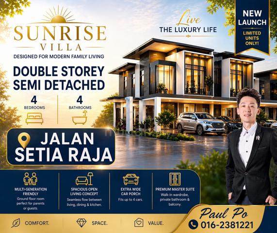 Sunrise Villa LAST UNIT AVAILABLE Brand New Double Storey Semi D 1