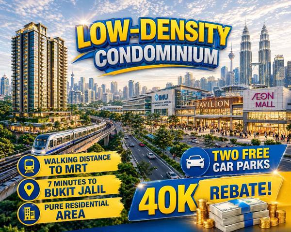 FREE Cashback RM40K, Big Balcony Near MRT Serdang【 FREEHOLD @ 3-5 ROOM 】 1