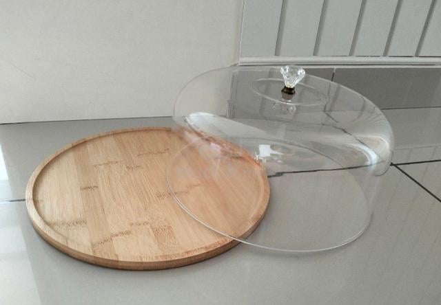 Cake Dome with Bamboo Base / Food Serving Tray - photo 3 of 5