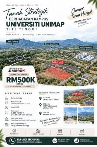 TANAH 2 EKAR CUMA 500k! SIAPA CEPAT DIA DAPAT. CASH ONLY. 1