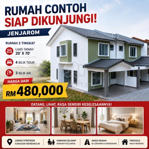 Rumah Teres 2 Tingkat Jenjarom Malay Reserved Freehold 1