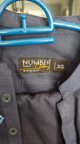 Men's Embroidered Navy Blue Kurta (Authentic from  - photo 2 of 2