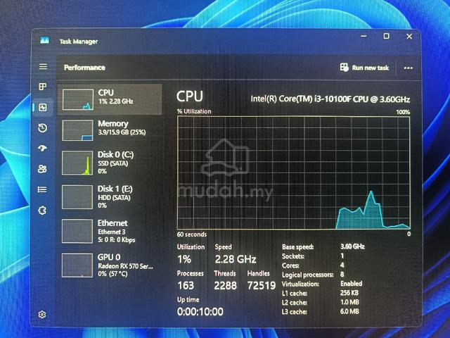 Desktop MATX i3-10100F 16gb ddr4 ram - photo 2 of 6