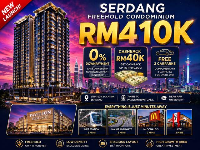 Freehold @ Bukit Jalil | Full loan 4 R [ Big Balcony Yard ] Low Dense Bukit Serdang 1