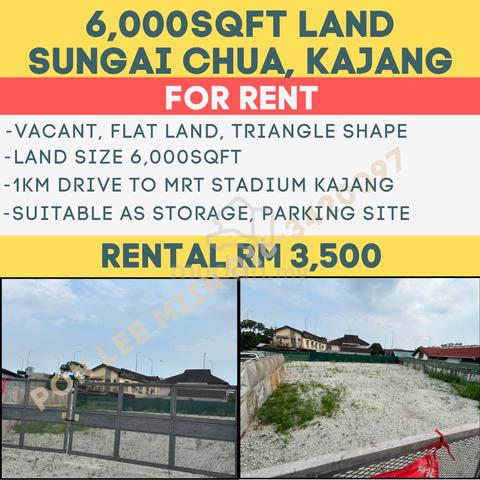 Sungai Chua Kajang Vacant Land for Rent-6000sqft, Flat Land, Fencing 1