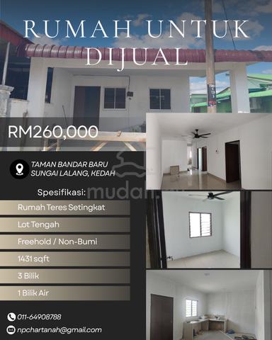 Rumah Untuk Dijual, Taman Bandar Baru, Sungai Lalang, Kedah 1