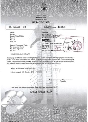 Agriculture Land 5.5 Acres Hulu Langat 1