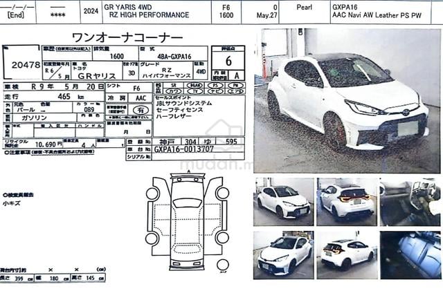 2024 Toyota GR YARIS 1.6 RZ H.PERFORMANCE (M) 0KM - 5