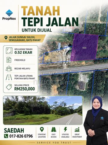 Tanah tepi jalan untuk dijual @ Senggarang, Batu Pahat 1