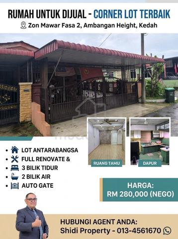 Corner lot Ambangan Height hendak dijual murah 1