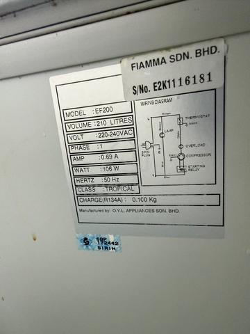 Freezer ELBA EF200 210L – Masih Sejuk & Membeku - photo 2 of 4