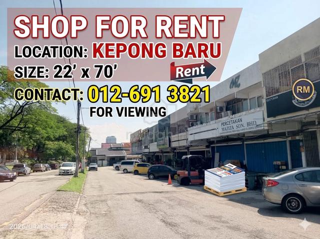 Kepong Baru 2 Storey Shop Office For Rent 1
