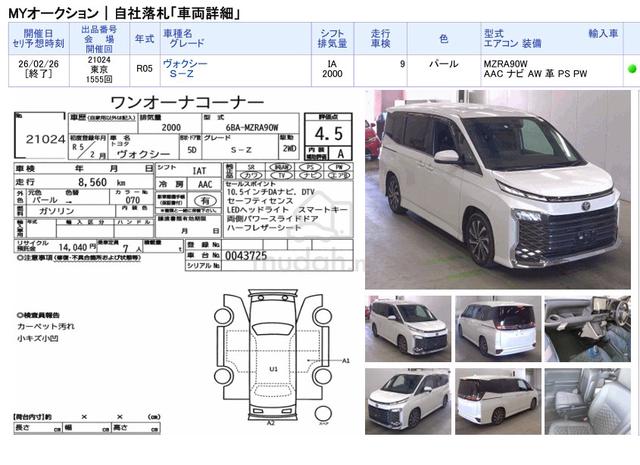 2023 Toyota VOXY 2.0 S-Z (A) - 2