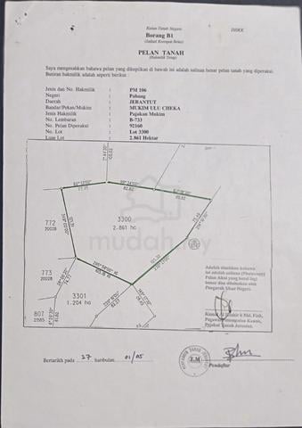 Tanah Kebun Getah utk dijual. 1