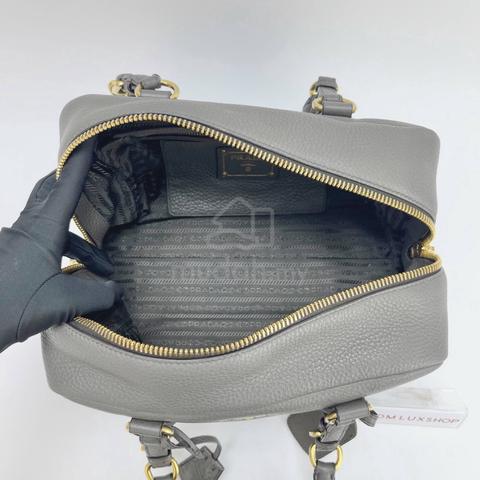 Preloved Prada Grey Bauletto Boston Bag GHW - photo 6 of 6