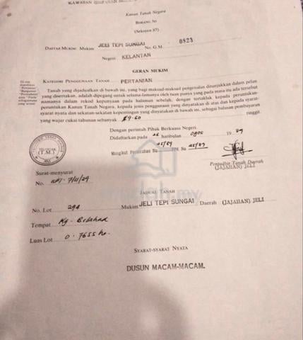 Tanah pertanian untuk dilepaskan 1