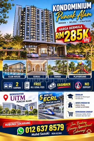 Apartment Mampu Milik Berdekatan UiTM Puncak Alam 1