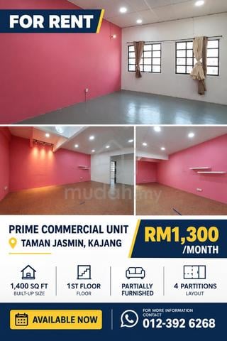 Shop lot For Rent Taman Jasmin Kajang 1