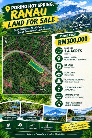 Poring Hot Spring Road Side Land For Sale 1