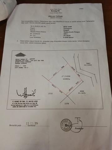 Tanah 1.07 Ekar untuk dijual Batu Tiong Dungun 1