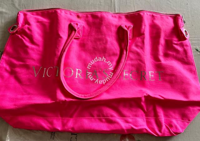 Pink White Stripe Canvas Tote Victoria's Secret | Archway Variety