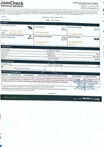 2011 Toyota VELLFIRE 2.4 Z PLATINUM ZP REG 2016 - 4